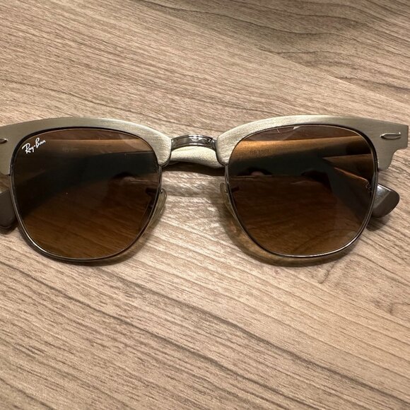 Ray Ban Clubmaster Aluminum Polished Bronze Copper - Picture 1 of 2